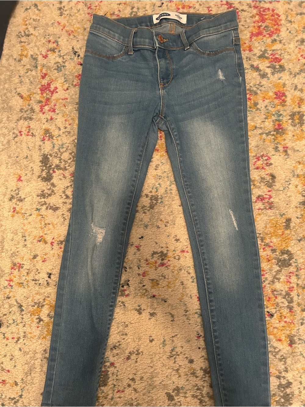 Old Navy Kids Distressed Light Blue Skinny Jeans